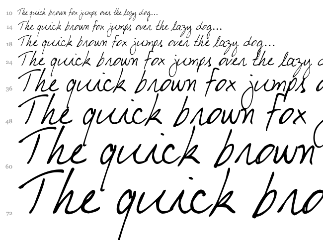 DJB My Boyfriend's Handwriting font waterfall